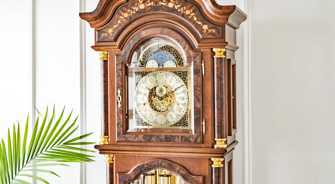 USA made and German made grandfather clocks by Hermle