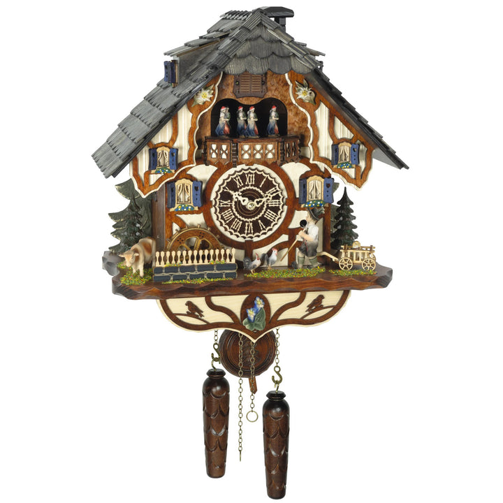 German cuckoo clock on white background