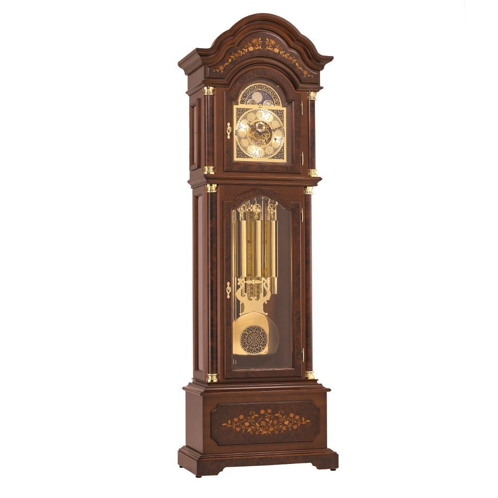 Handcrafted Traditional Berlin Walnut Grandfather Clock – Hermle