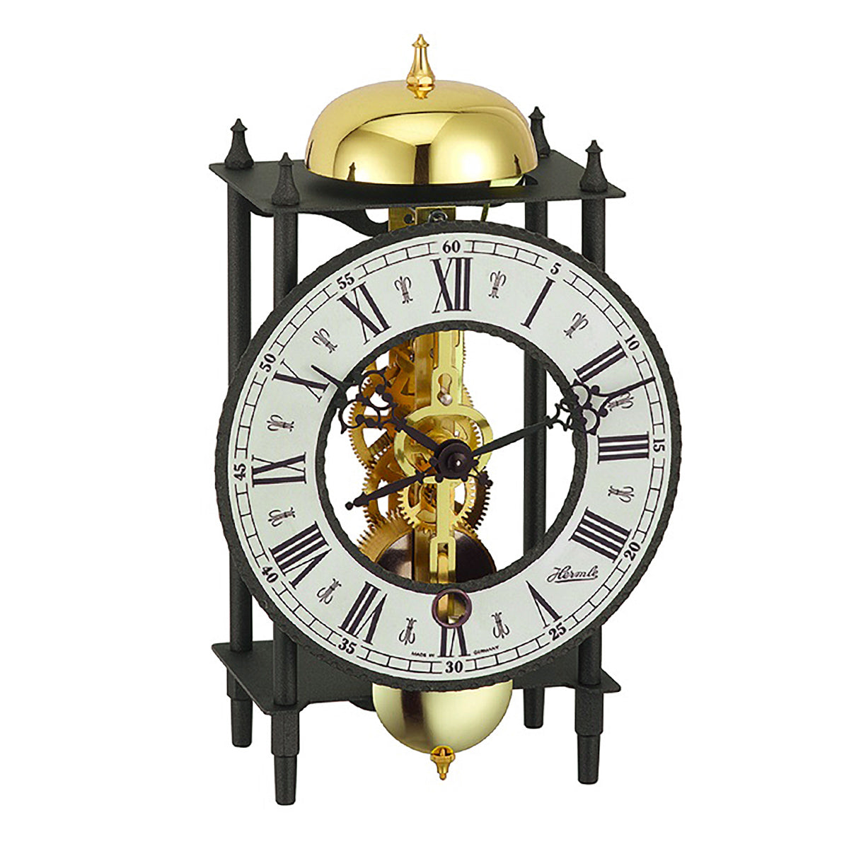 Modern Glass Bonn Mantel Clock with Skeleton Movement – Hermle