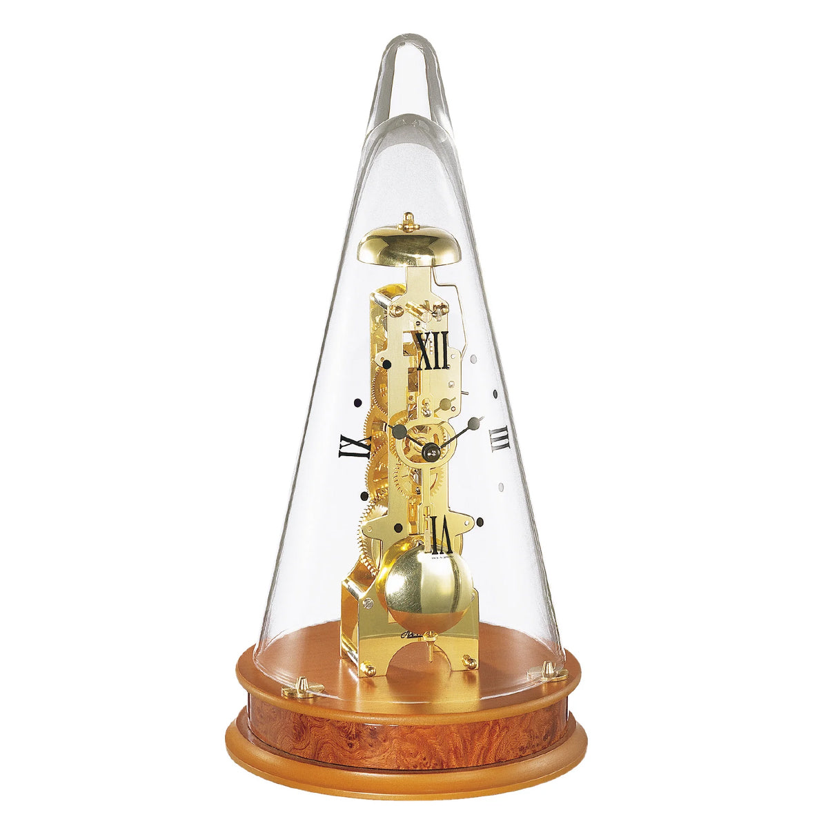 Modern Leyton Table Clock with Glass Cone Case – Hermle North America