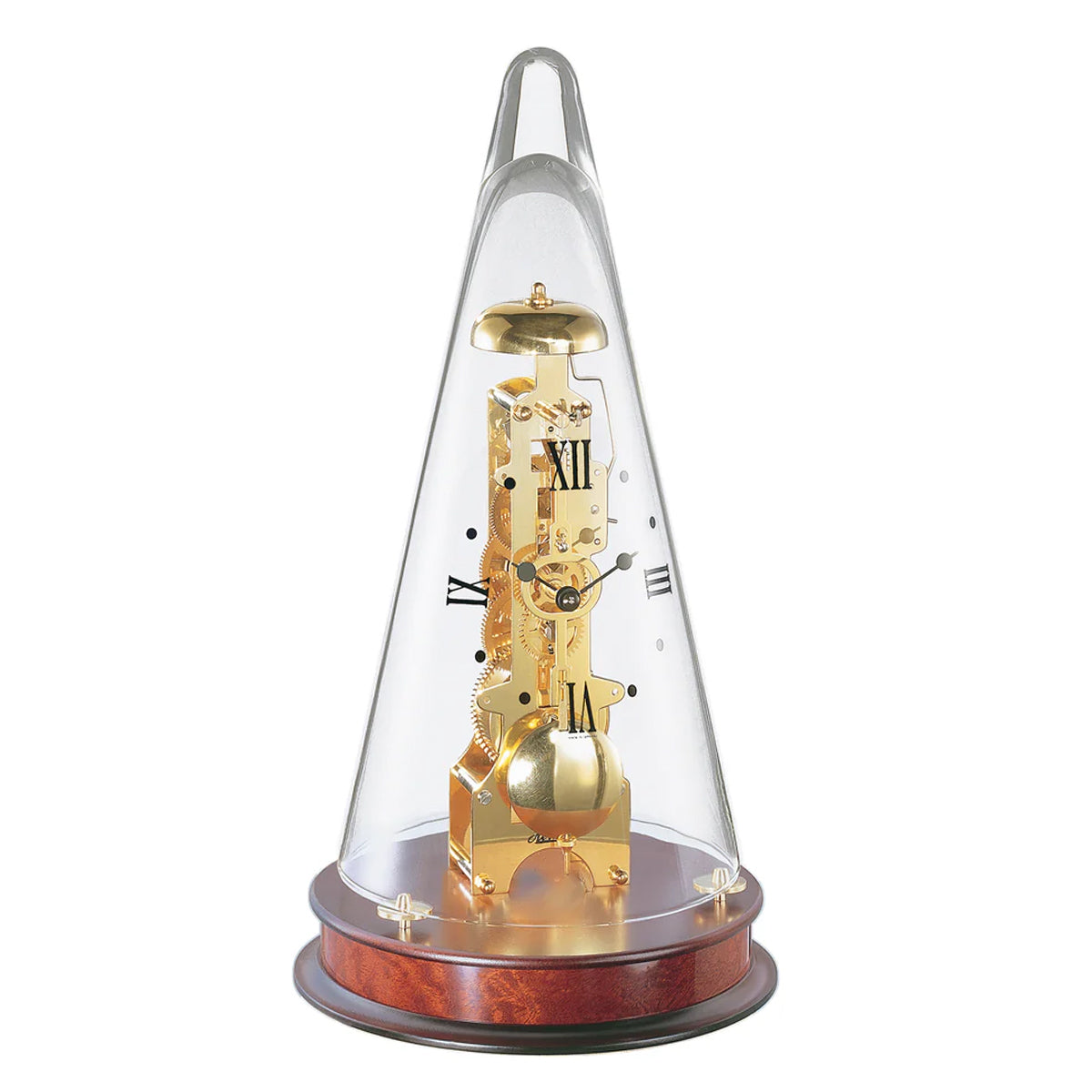Modern Leyton Table Clock with Glass Cone Case – Hermle North America