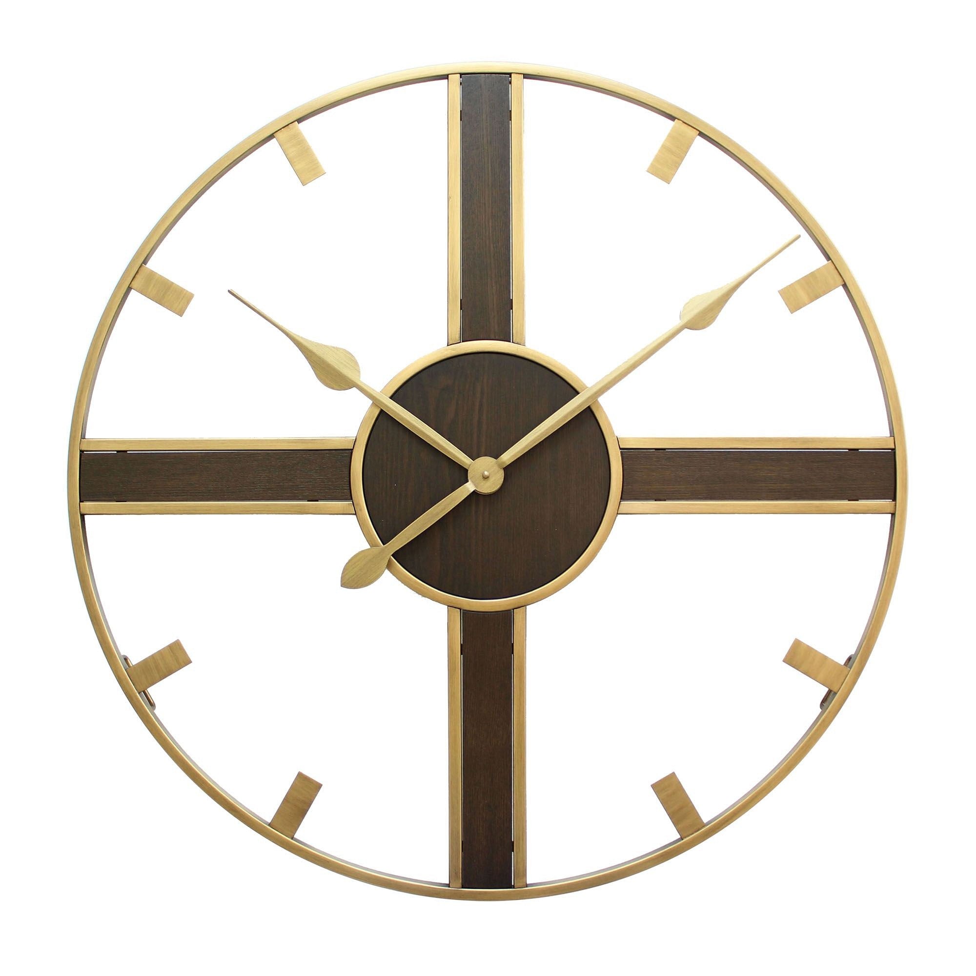 COLESON GOLD and Wood GALLERY WALL CLOCK
