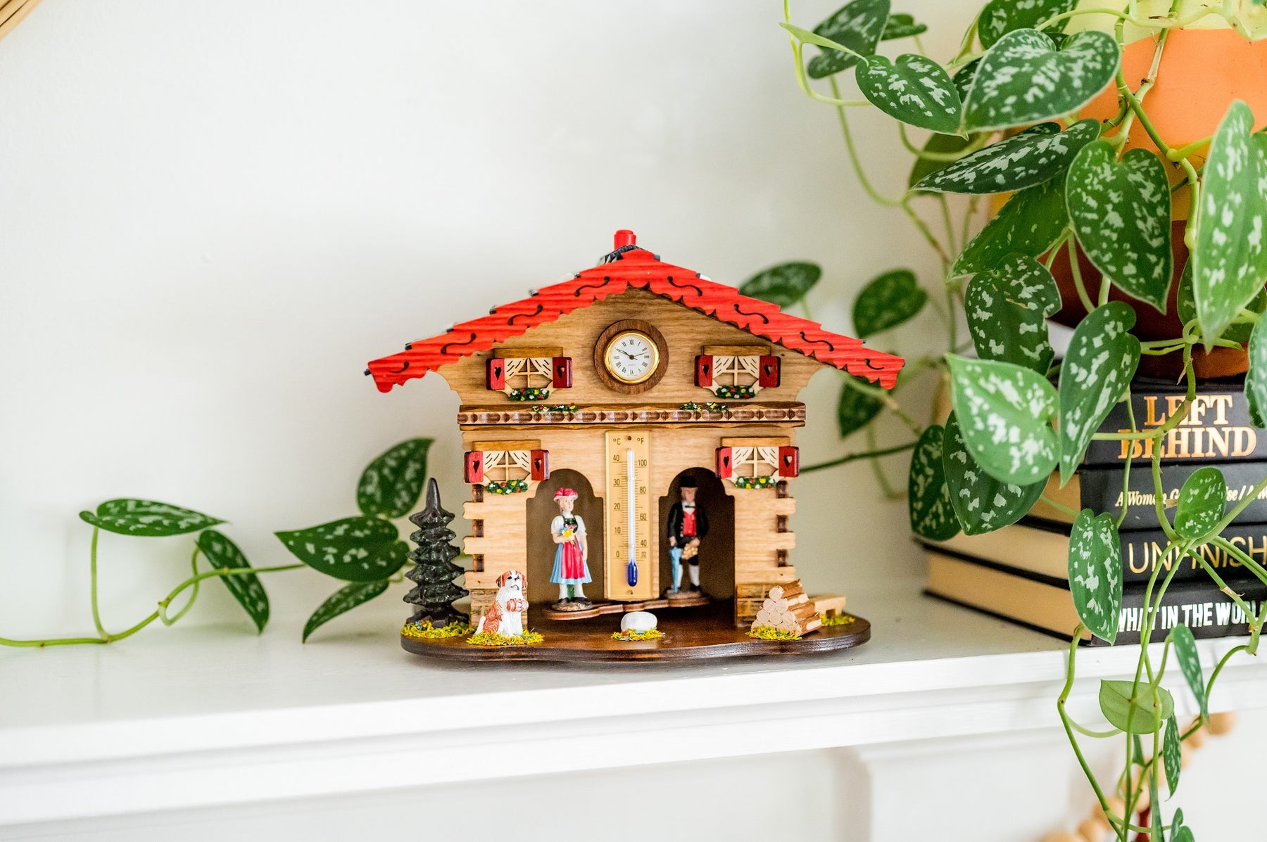 Nuremberg Cuckoo Clock Style German Weatherhaus with Thermometer by Hermle Clocks 81000